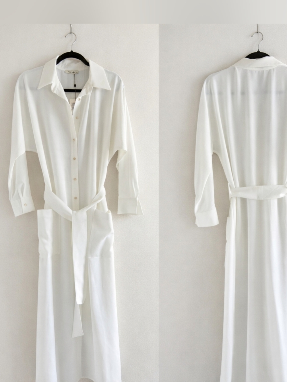 NOCTURNE White Long Sleeve Dress Size XL